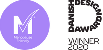 Menopause Friendly and Danish Desgin Award Logo